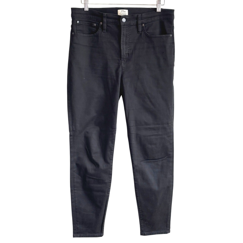 J.Crew Toothpick Jeans Black Women 31 10-Inch High-Rise Skinny Denim